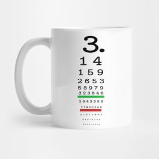 Pi number in vision test Mug